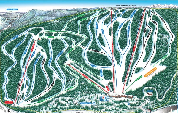Snowy Range Ski Resort Ski Trail Map