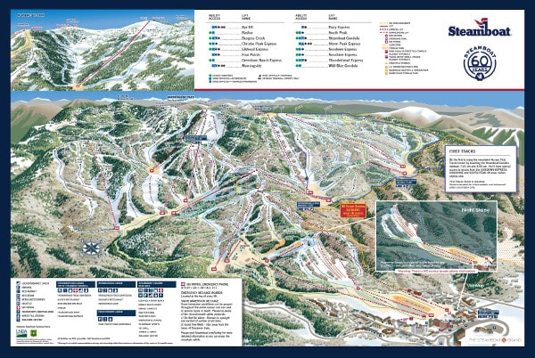 Steamboat Ski Resort Ski Trail Map