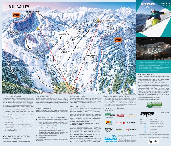 Stevens Pass Resort Ski Trail Map