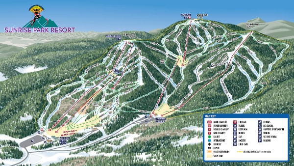 Sunrise Park Ski Trail Map