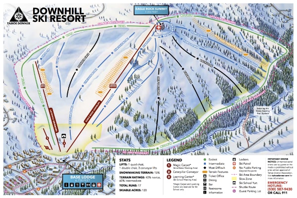 Tahoe Donner Ski Trail Map