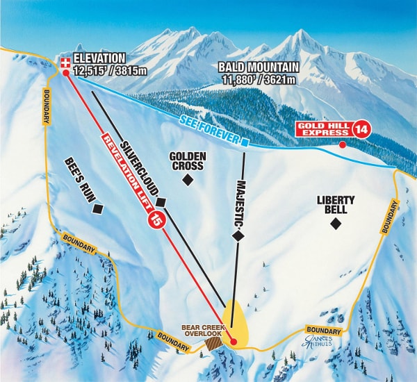 Telluride Ski Resort Ski Trail Map