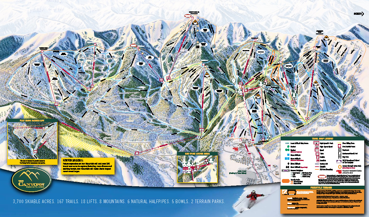 The Canyons Ski Resort Ski Map