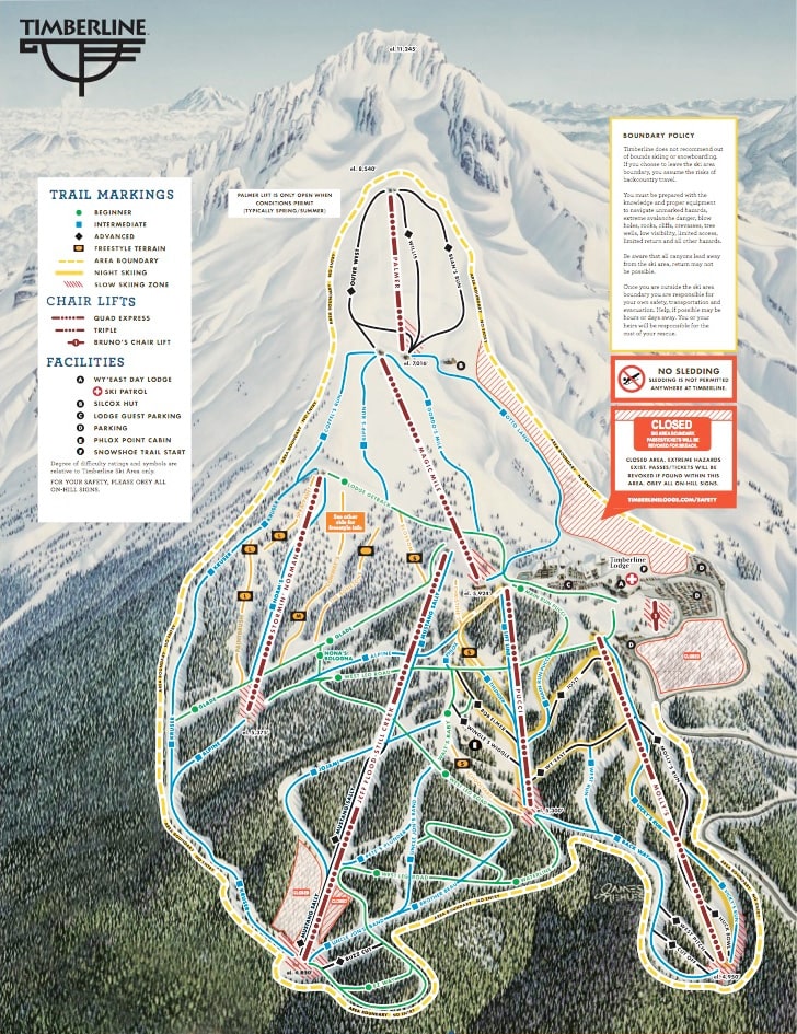 Timberline Ski Map Pdf Timberline Ski Trail Map, Free Download