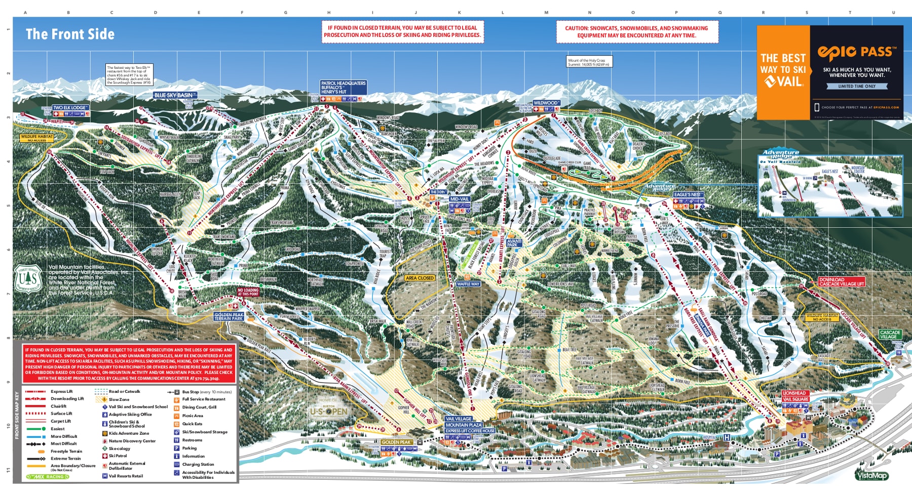 Vail Resort Trail Map Vail Ski Trail Map Free Download