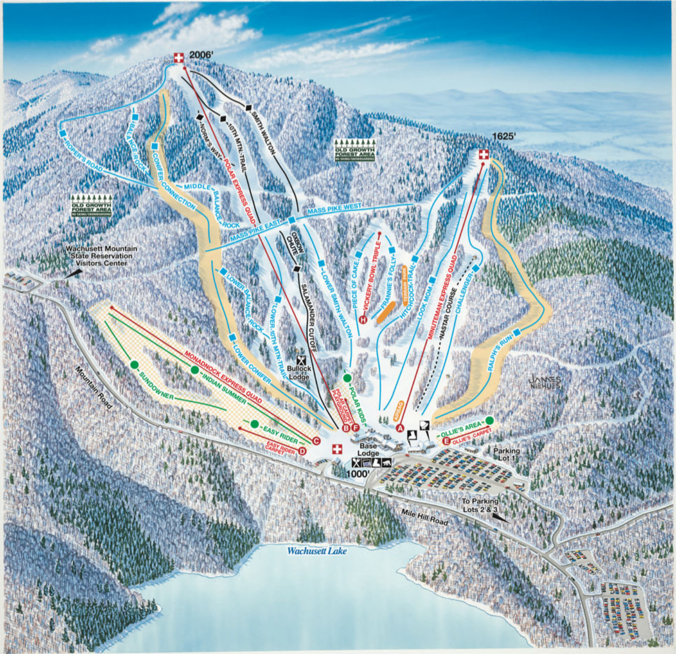 Wachusett mountain map Wkcn
