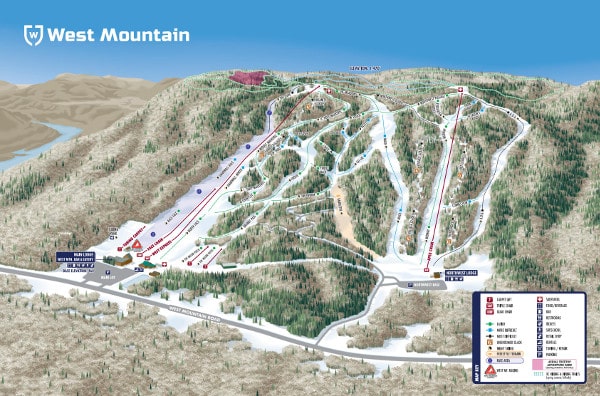 West Mountain Ski Resort Ski Trail Map