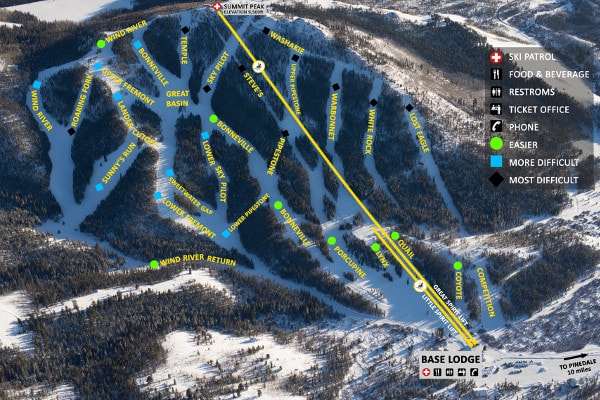 White Pine Ski Resort Ski Trail Map