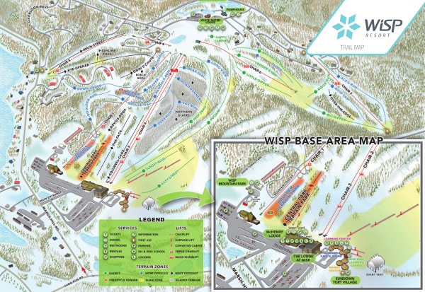 Wisp Ski Resort Ski Trail Map