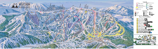 Wolf Creek, Colorado Ski Resort Ski Trail Map
