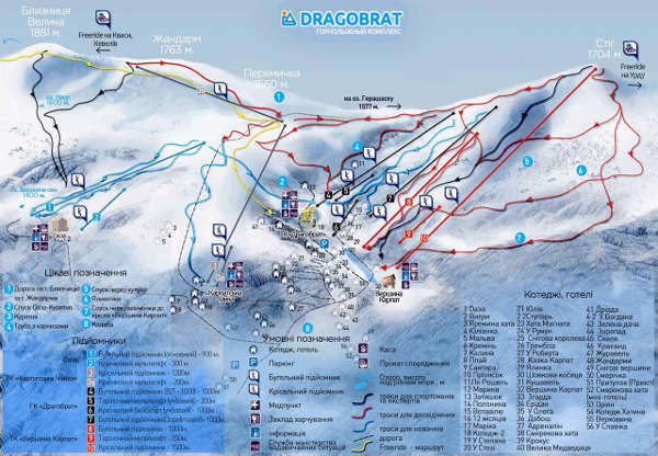 Dragobrat Ski Trail Map